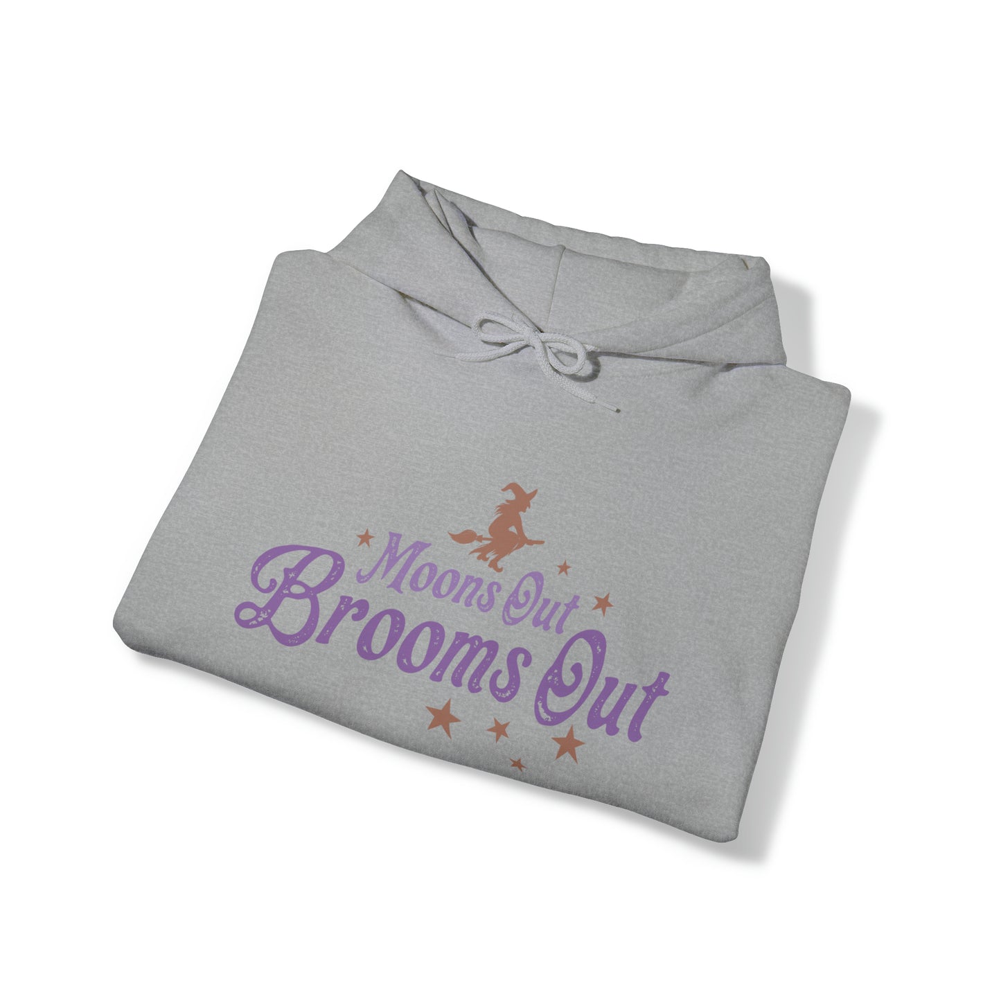 Moons Out Brooms Out Adult Hooded Sweatshirt