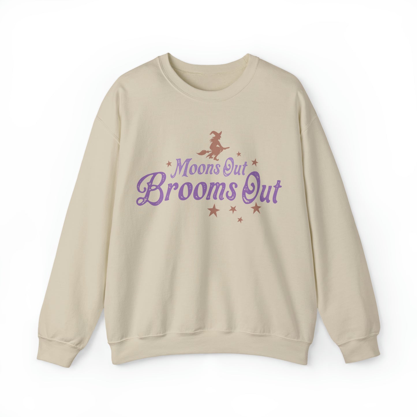 Moons Out Brooms Out Adult Crewneck Sweatshirt