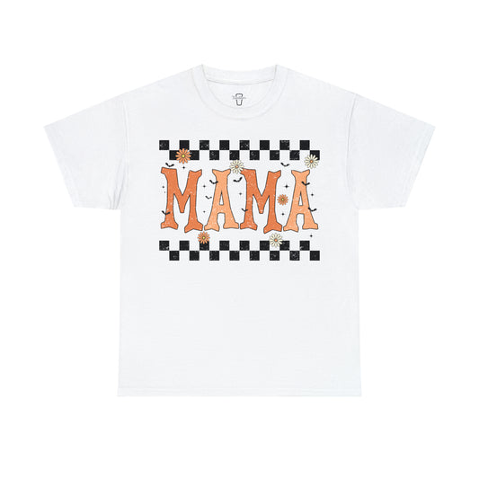 Mama Distressed Checkered Adult T-Shirt