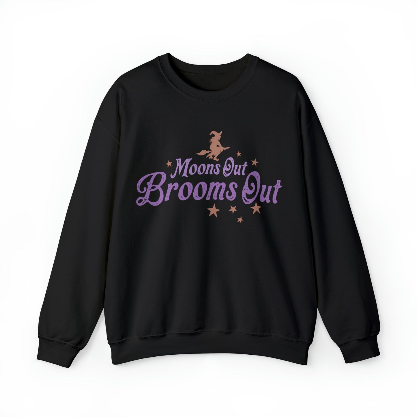 Moons Out Brooms Out Adult Crewneck Sweatshirt