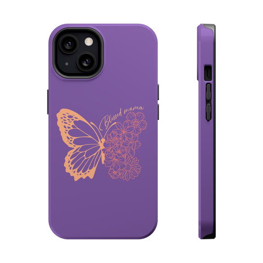 Butterfly Blessed Mama MagSafe Tough Iphone Cases