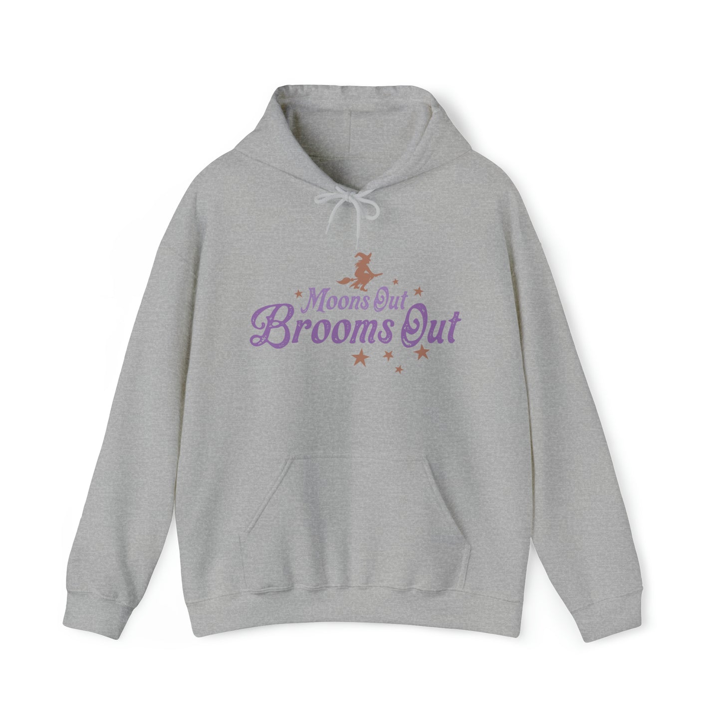 Moons Out Brooms Out Adult Hooded Sweatshirt