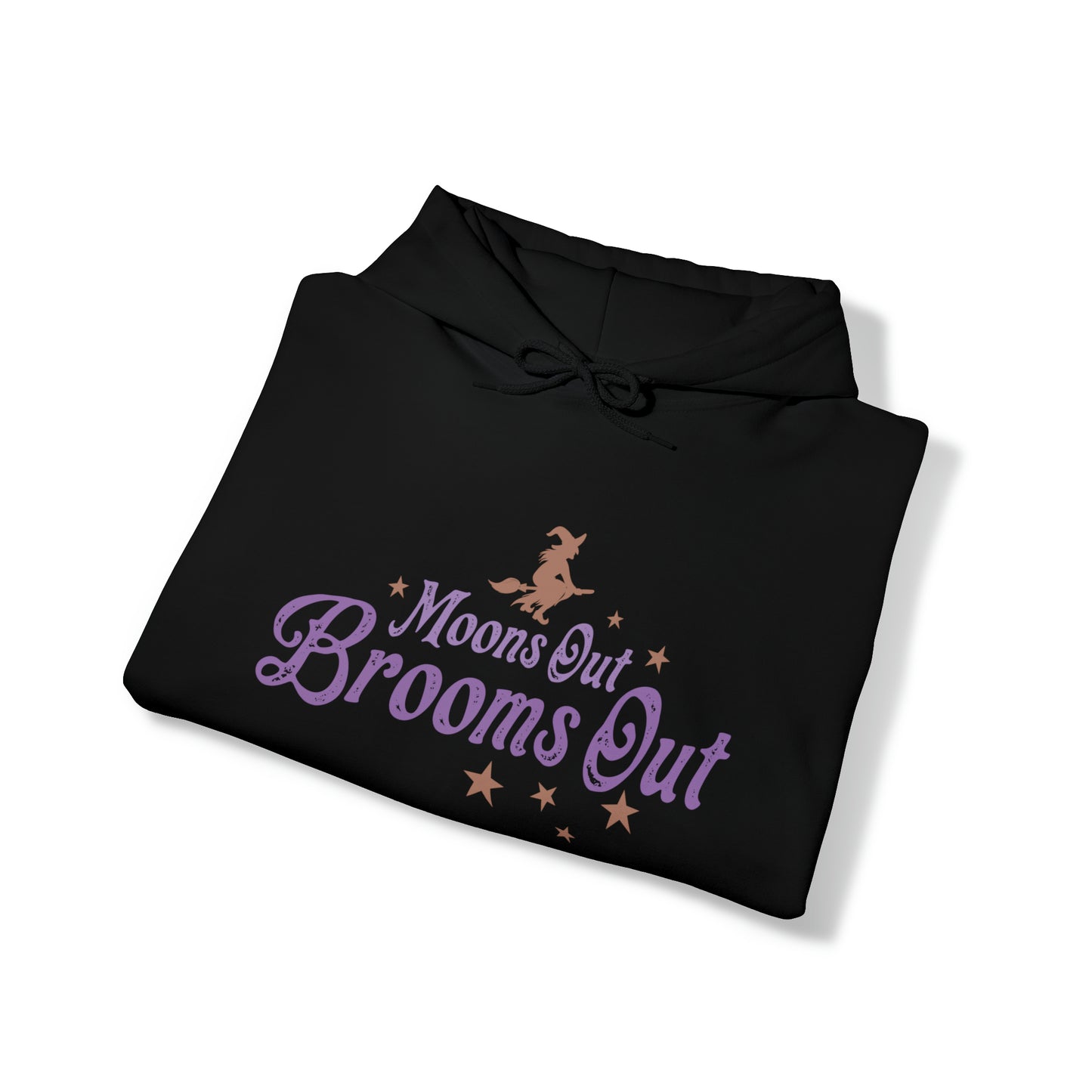 Moons Out Brooms Out Adult Hooded Sweatshirt