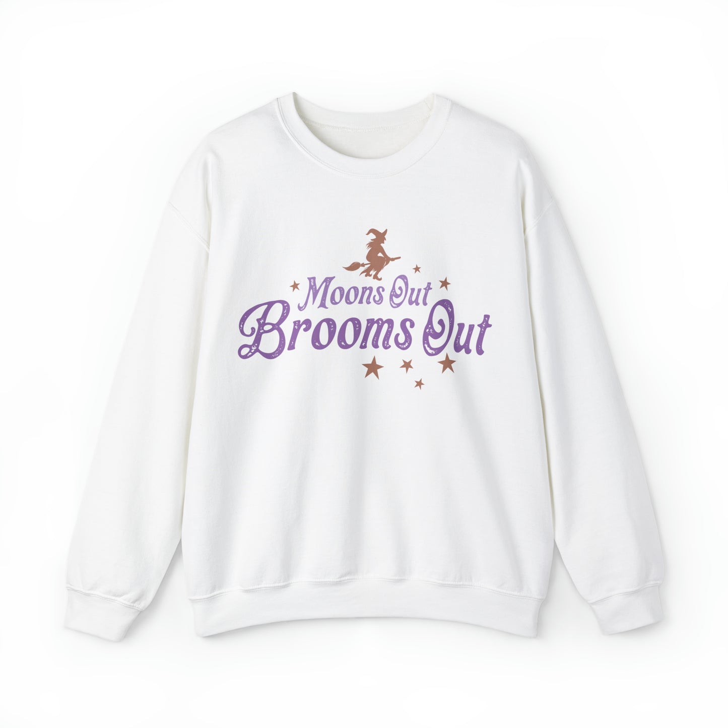 Moons Out Brooms Out Adult Crewneck Sweatshirt