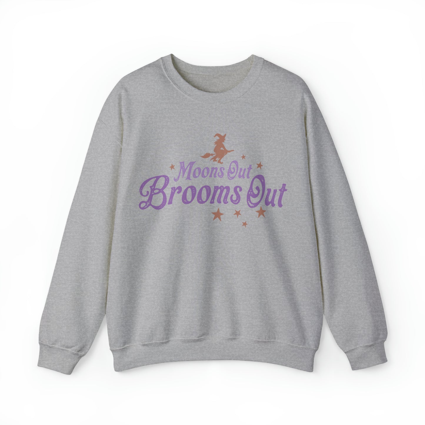 Moons Out Brooms Out Adult Crewneck Sweatshirt