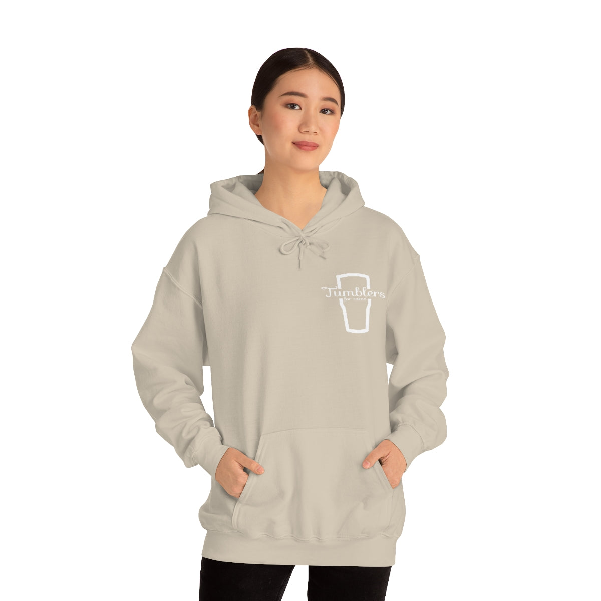 Tumblers for Tatas Hooded Sweatshirt - White Design