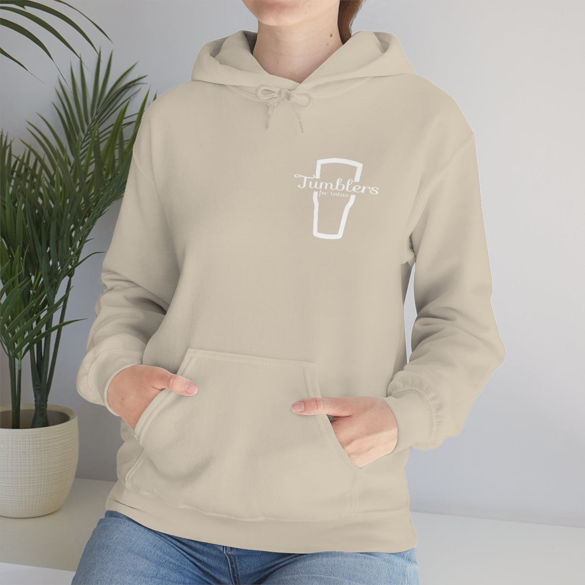 Tumblers for Tatas Hooded Sweatshirt - White Design