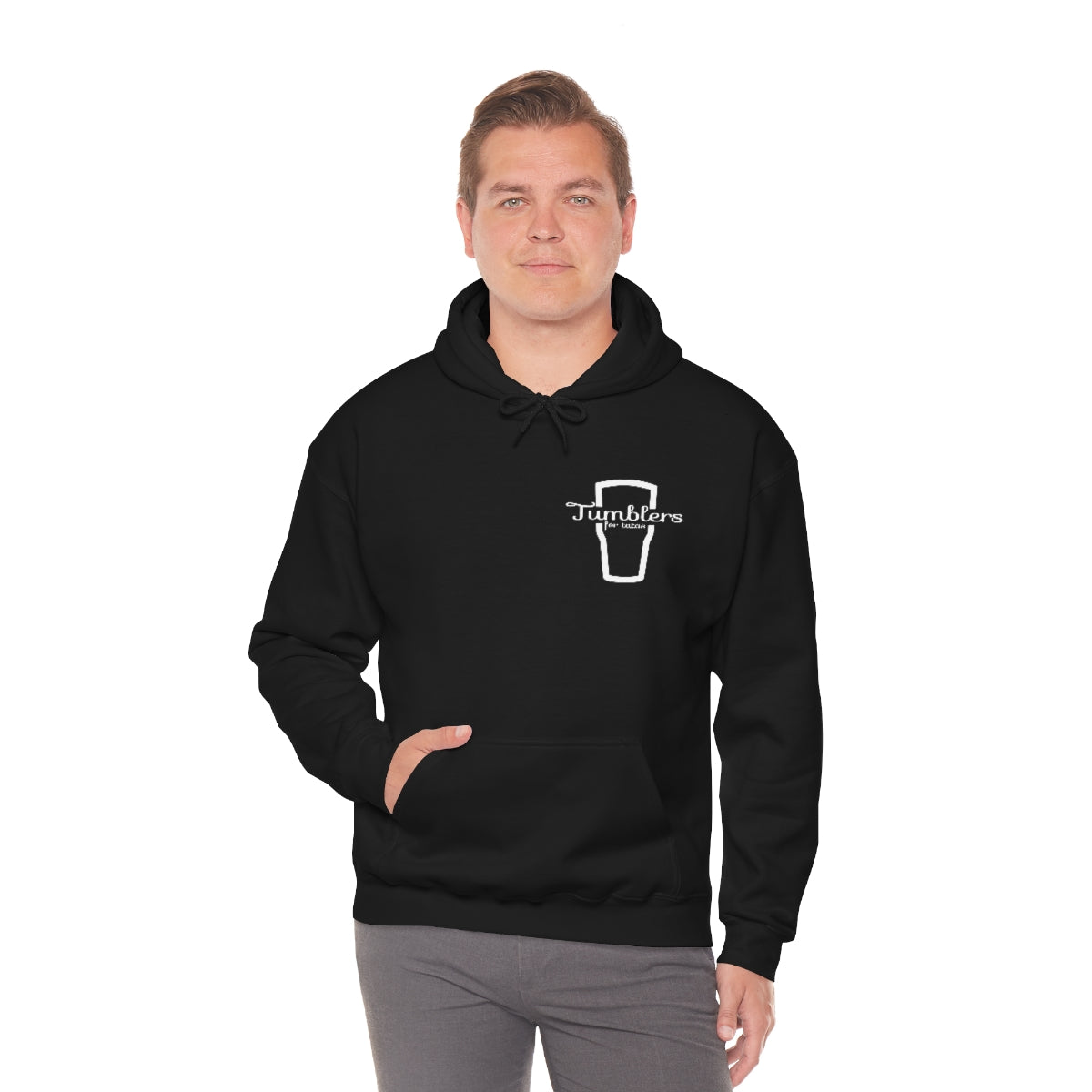 Tumblers for Tatas Hooded Sweatshirt - White Design