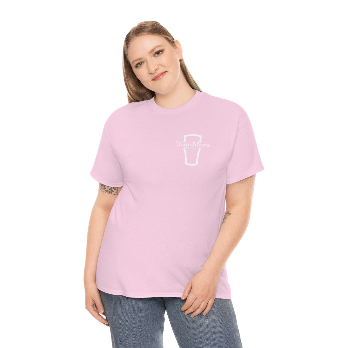 Tumblers for Tatas Adult T-Shirt - White Design