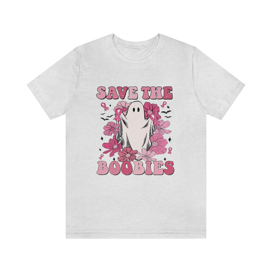 Save the Boobies Adult T-Shirt - Bella+Canvas