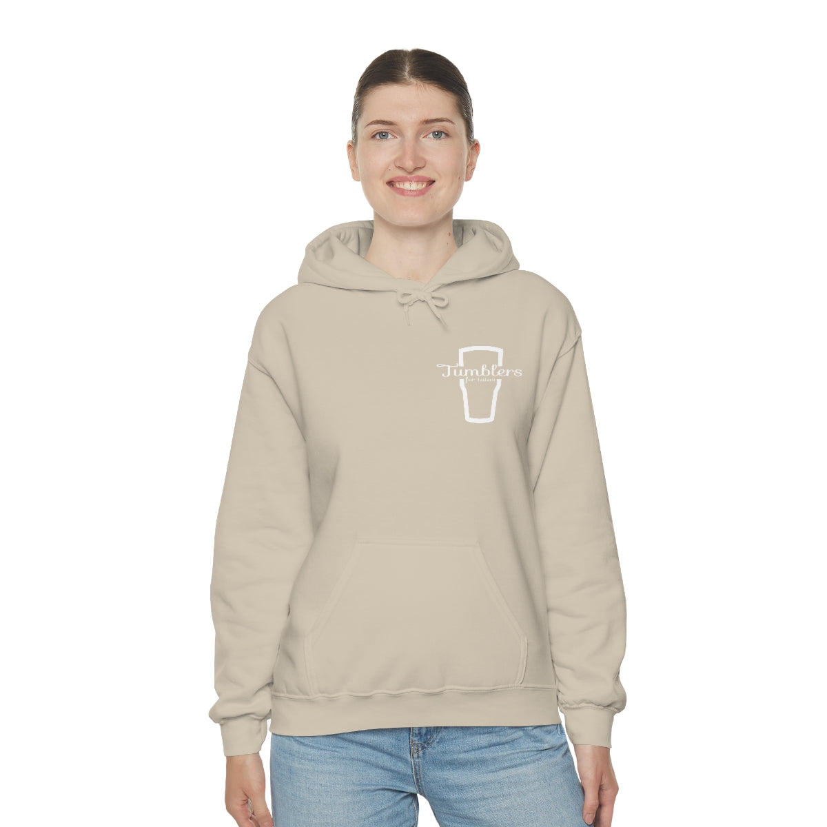 Tumblers for Tatas Hooded Sweatshirt - White Design