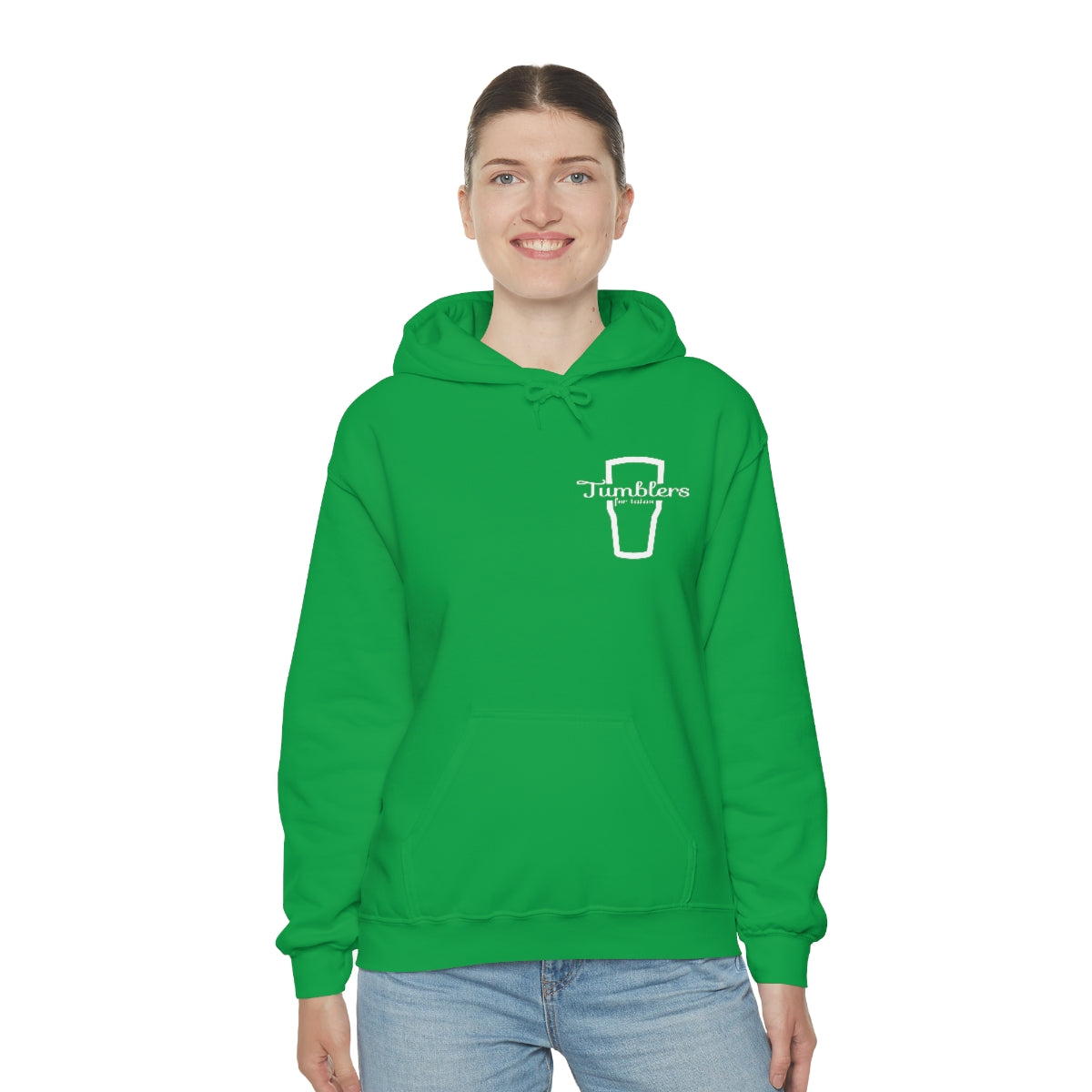 Tumblers for Tatas Hooded Sweatshirt - White Design