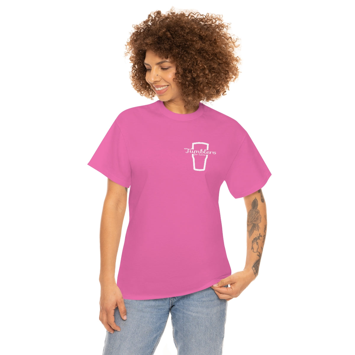 Tumblers for Tatas Adult T-Shirt - White Design