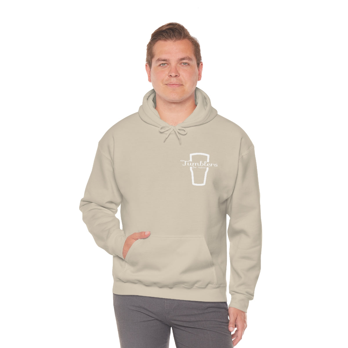 Tumblers for Tatas Hooded Sweatshirt - White Design