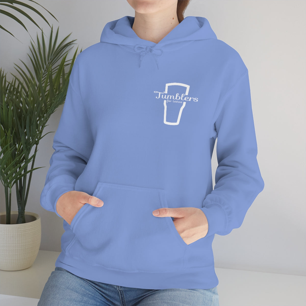 Tumblers for Tatas Hooded Sweatshirt - White Design