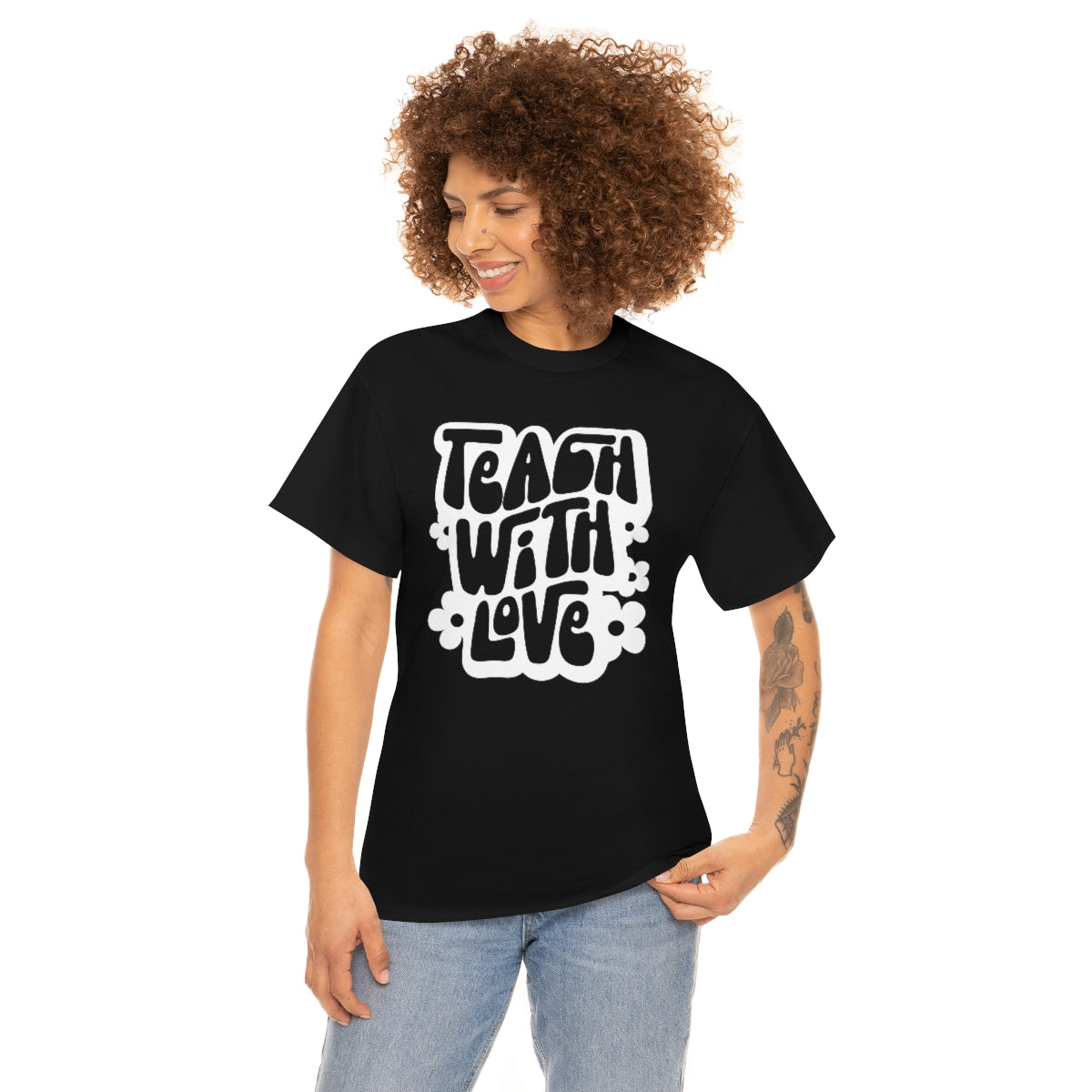 Teach With Love Adult T-Shirt - White Design