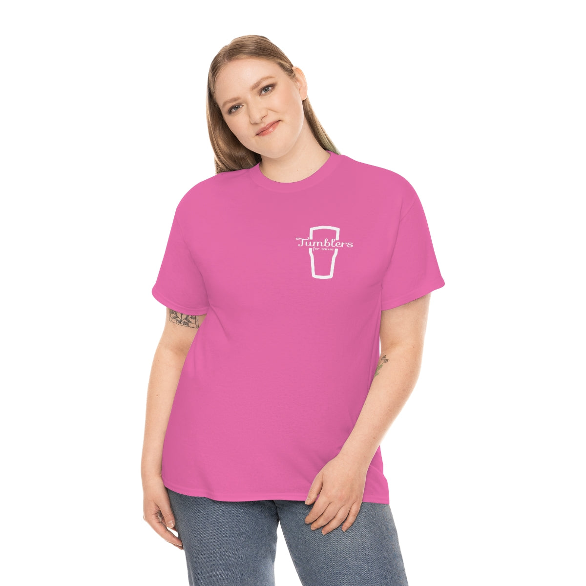 Tumblers for Tatas Adult T-Shirt - White Design