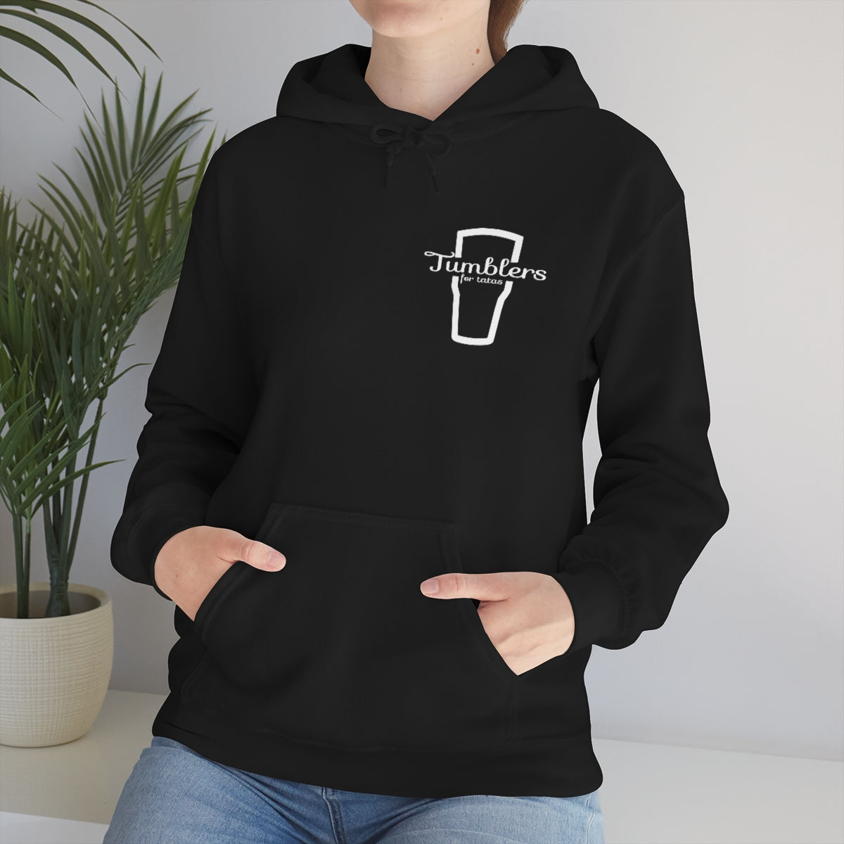 Tumblers for Tatas Hooded Sweatshirt - White Design