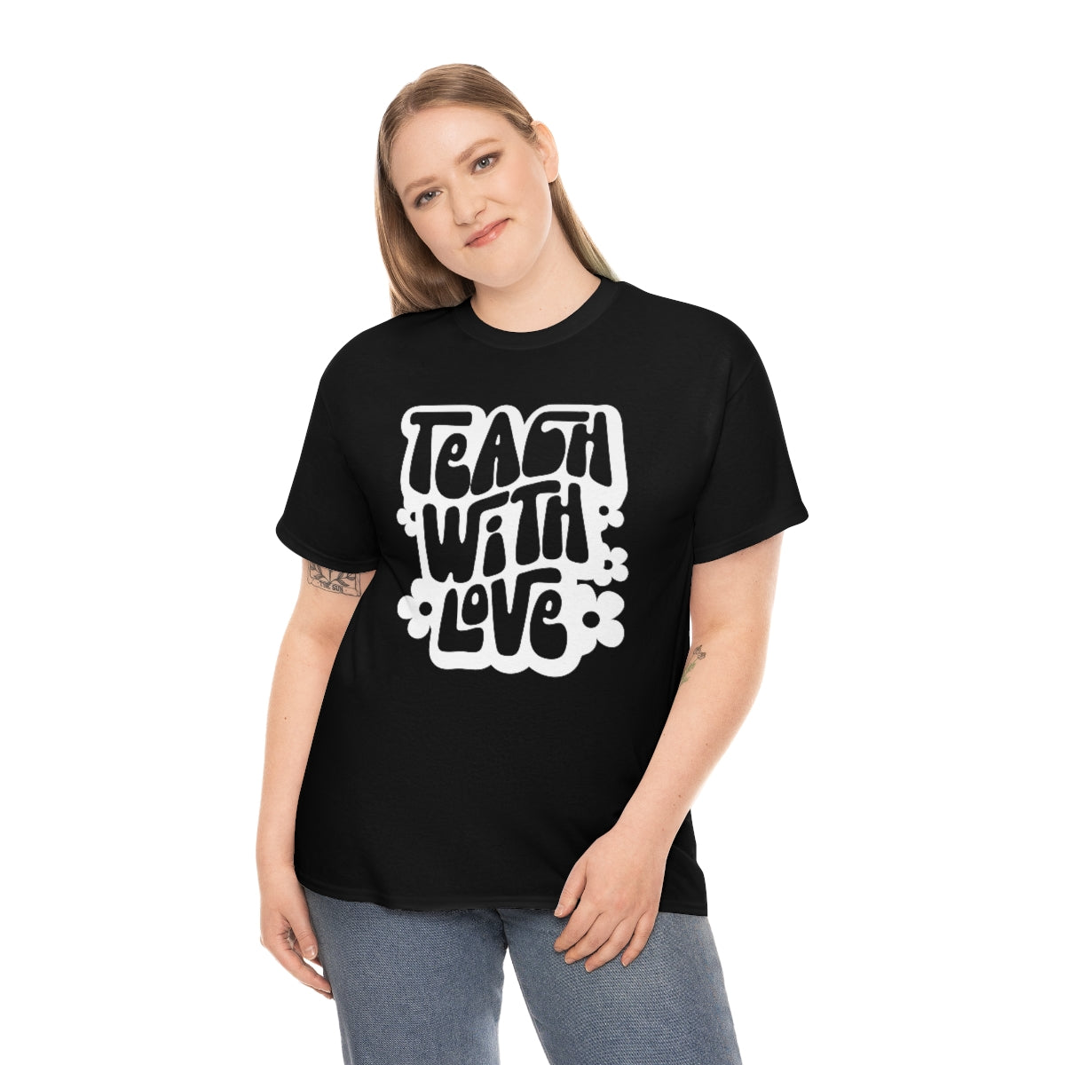 Teach With Love Adult T-Shirt - White Design