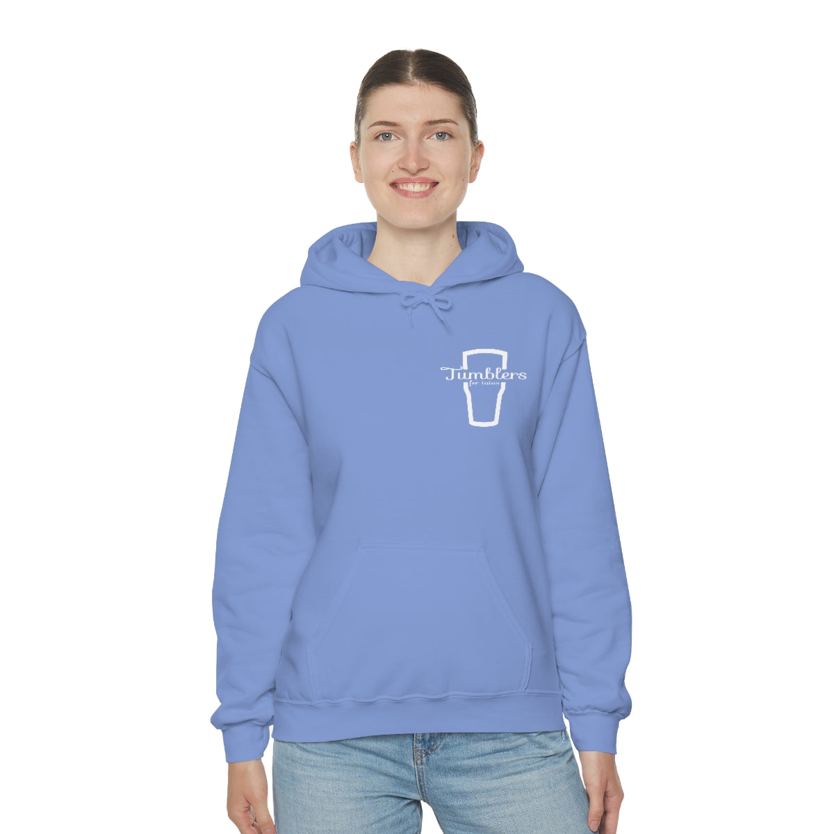 Tumblers for Tatas Hooded Sweatshirt - White Design