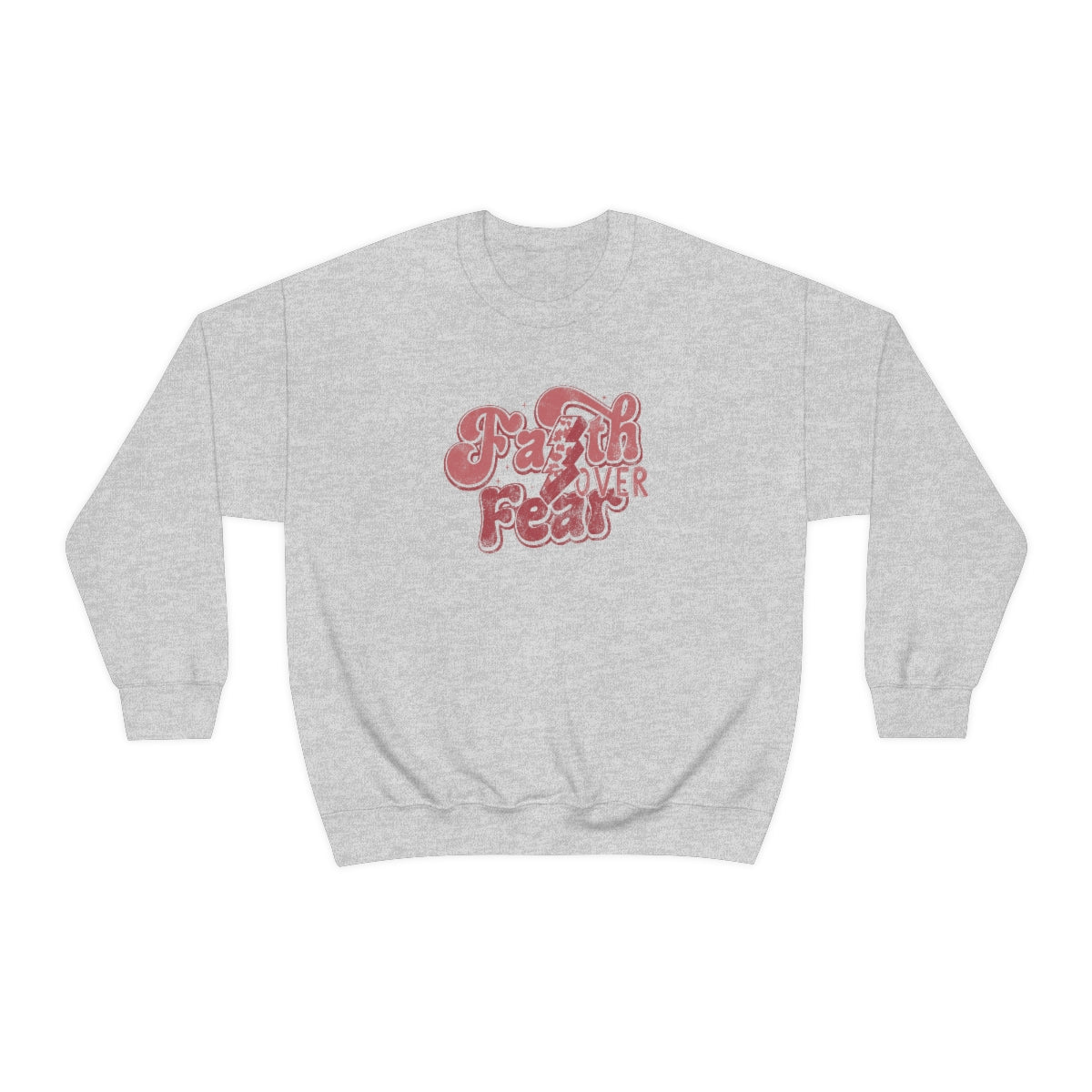 Faith Over Fear Crewneck Sweatshirt - Distressed