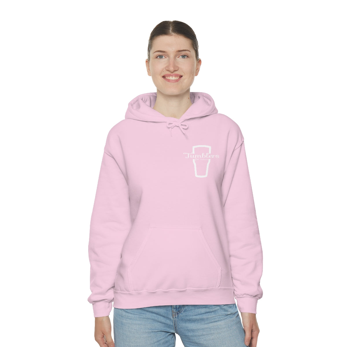 Tumblers for Tatas Hooded Sweatshirt - White Design