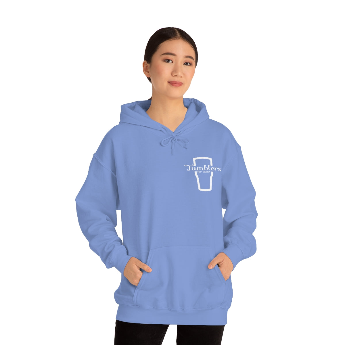 Tumblers for Tatas Hooded Sweatshirt - White Design