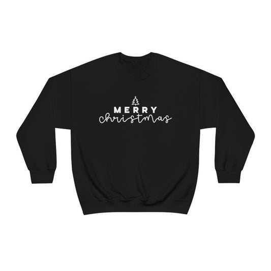 Merry Christmas Crewneck Sweatshirt - White