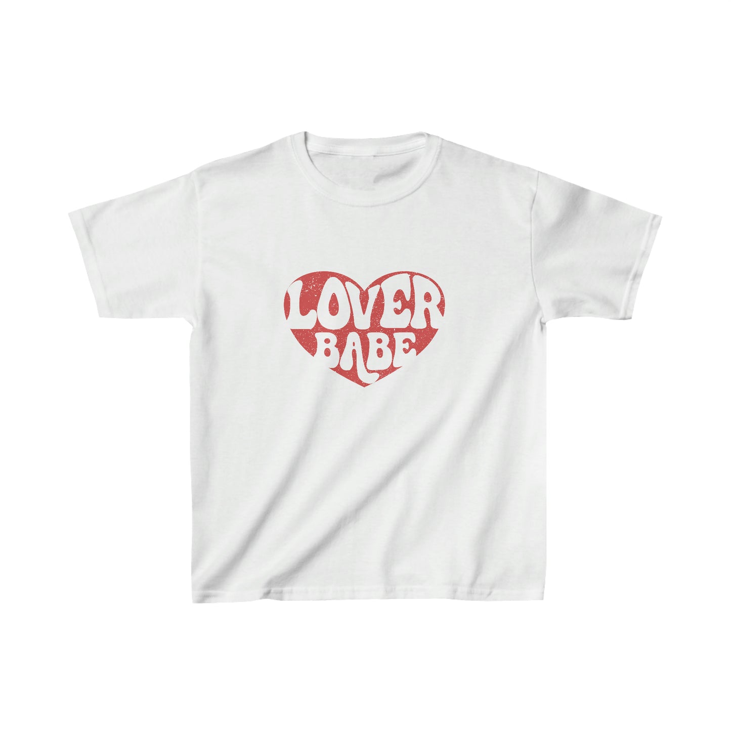 Red Distressed Lover Babe Kids T-Shirt