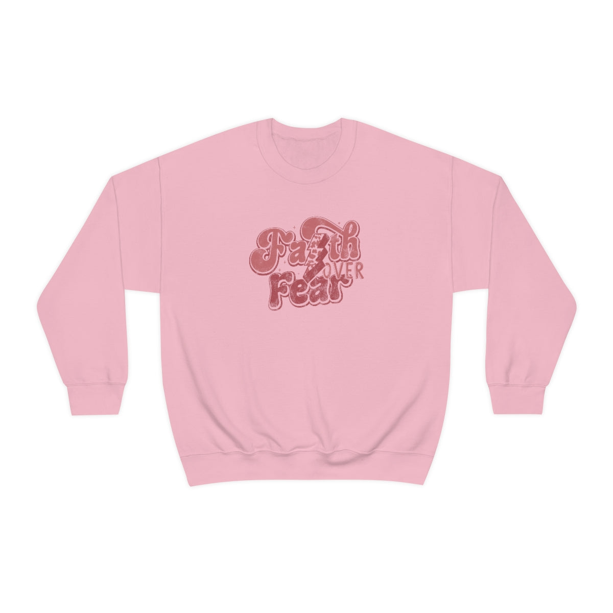 Faith Over Fear Crewneck Sweatshirt - Distressed