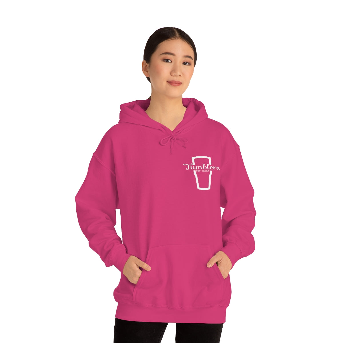 Tumblers for Tatas Hooded Sweatshirt - White Design