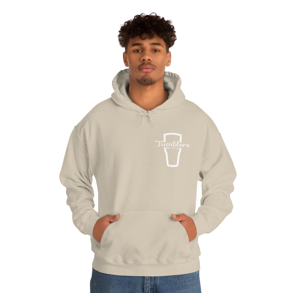 Tumblers for Tatas Hooded Sweatshirt - White Design