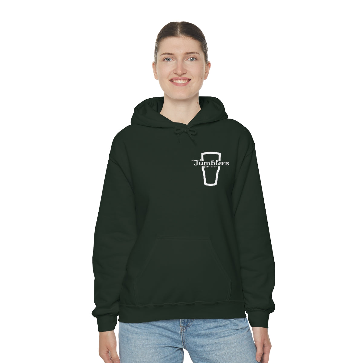 Tumblers for Tatas Hooded Sweatshirt - White Design