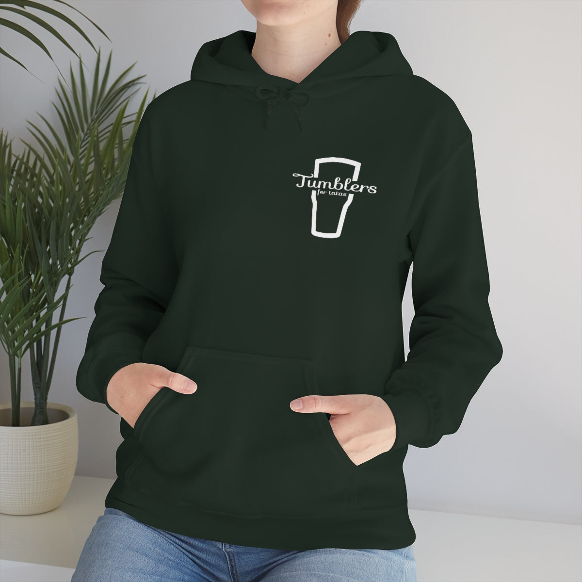 Tumblers for Tatas Hooded Sweatshirt - White Design