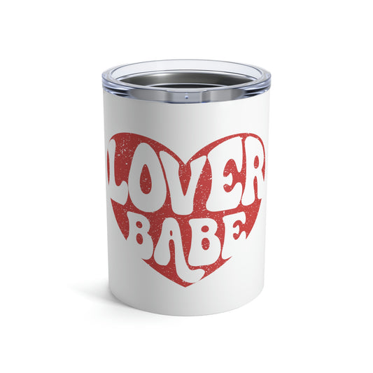 Red Distressed Lover Babe Tumbler; 10oz